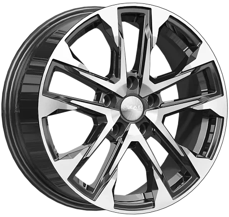 wheelcatalog_0a71ff95b67b85b00f34bfd3dcfff1d442401a700599f627c11b2dfa74b970b5-8 Диск СКАД Атакор 7x17 ET40 5x112 d57.1 Черный с полированной лицевой частью — изображение 1