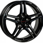 Диск YAMATO Haruki 7.5x17 ET38 5x112 d66.6 Черный с полированной лицевой частью