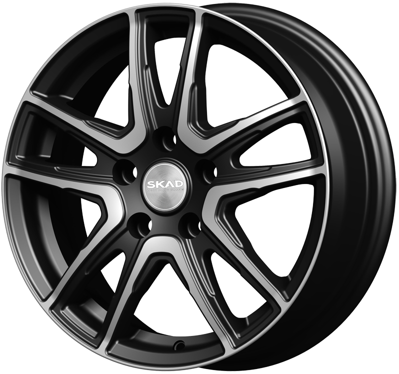wheelcatalog_196a48e0de235a4ada2699c15f012dc74ad56d07e7382d4235a9a8b2b3d00b93-13 Диск СКАД Сидней 6x16 ET50 4x100 d60.1 Черный матовый — изображение 1