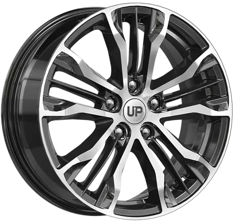 wheelcatalog_28cca8c3e2f9da2c77758e9c600738b72014d1b4df51279699a74f6ecbd2cf3f-45 Диск Wheels UP Up106 7x17 ET48 5x108 d63.35 Черный с полированной лицевой частью — изображение 1