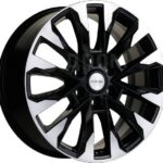 Диск Khomen Wheels KHW2010 8x20 ET36 6x139.7 d100.1 Черный с полированной лицевой частью