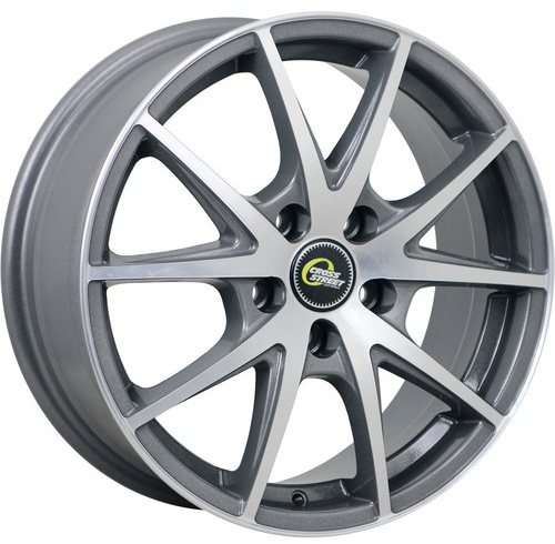 wheelcatalog_7210ee0a41d39618ff9cb9dde1e2aeae523df088769c8762424fb3c83f8a14a3 Диск CROSS STREET CR-17 6x15 ET43 5x114.3 d66.1 Черный с полированной лицевой частью — изображение 1