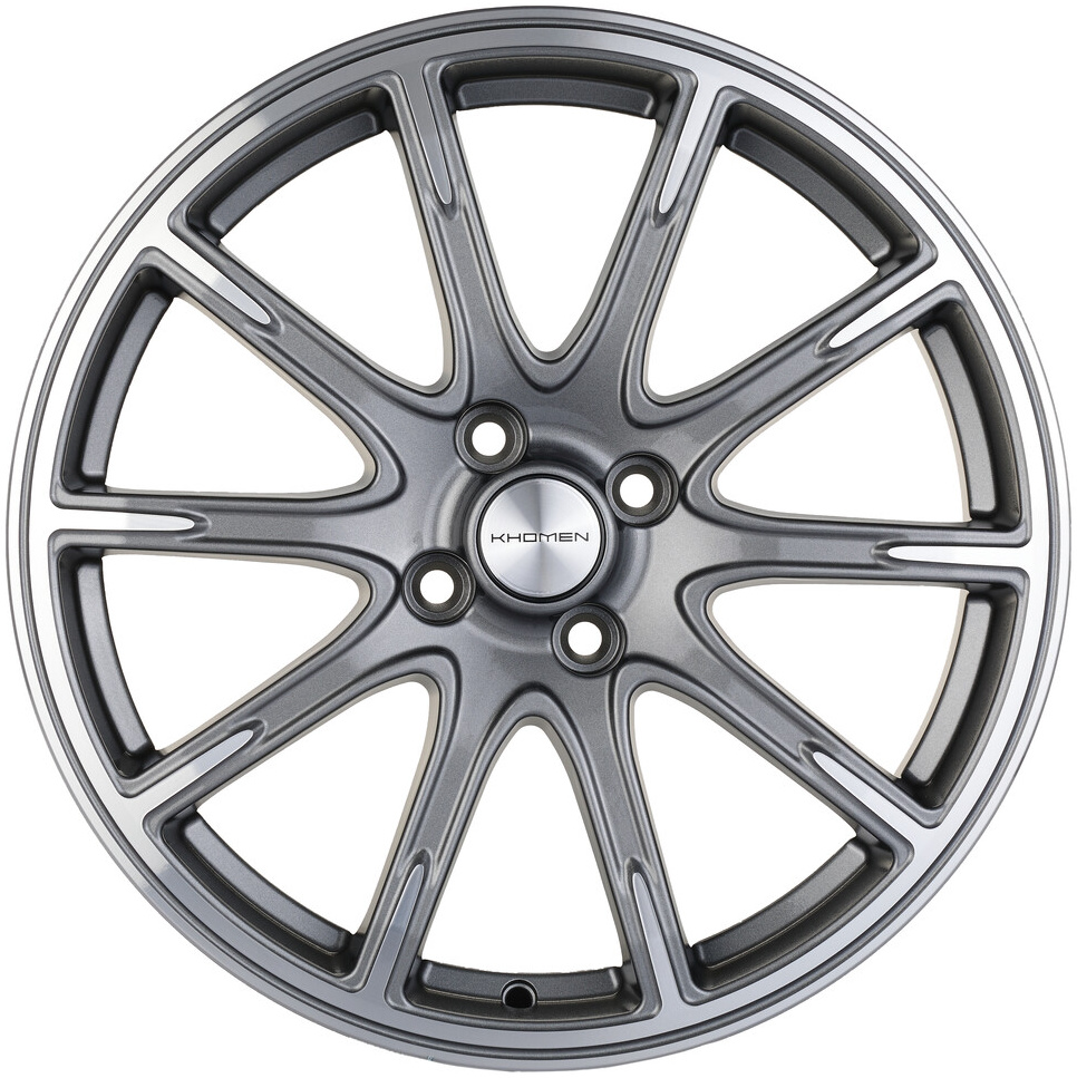 wheelcatalog_75f42d03b48b0b4072da52332a1342330423a681b019befe9c6cedaead9f4b79 Диск Khomen Wheels KHW1707 6.5x17 ET38 4x98 d58.6 Черный с полированной лицевой частью — изображение 1
