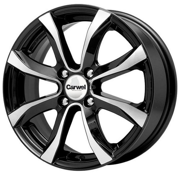 wheelcatalog_760a821b3b0185967a91e7f92748b9235311b8c62fb49da008e7154d55461cf8 Диск Carwel Омикрон 6x15 ET35 4x100 d67.1 Черный с полированной лицевой частью — изображение 1