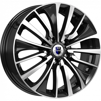 wheelcatalog_83d613c7fba82255127e4fafebfa92f09b76b570a3787159498698ce159747f1-2 Диск КиК Flanker 6.5x17 ET33 5x114.3 d67.1 Черный с полированной лицевой частью — изображение 1