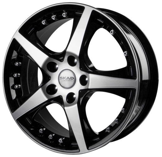 wheelcatalog_86003f1f15a7d22eefef5a62ceb22c78b303687968b097ed6187e87bf5b2d7ae-1 Диск СКАД Диамонд 6.5x16 ET45 5x114.3 d67.1 Черный с полированной лицевой частью — изображение 1