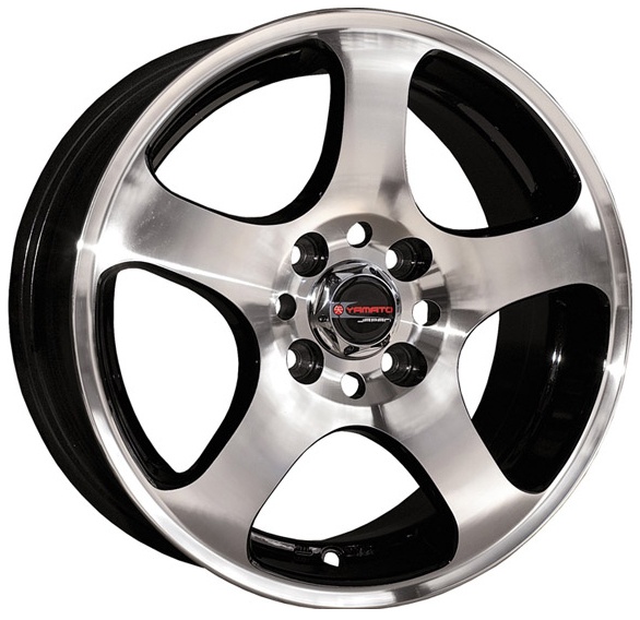 wheelcatalog_8bb6be592646701aac4622dc791e5b6be6a2bb43ee22f300a44089a345fea080 Диск YAMATO IMAGAVA 6x16 ET48 5x114.3 d67.1 Черный с полированной лицевой частью — изображение 1