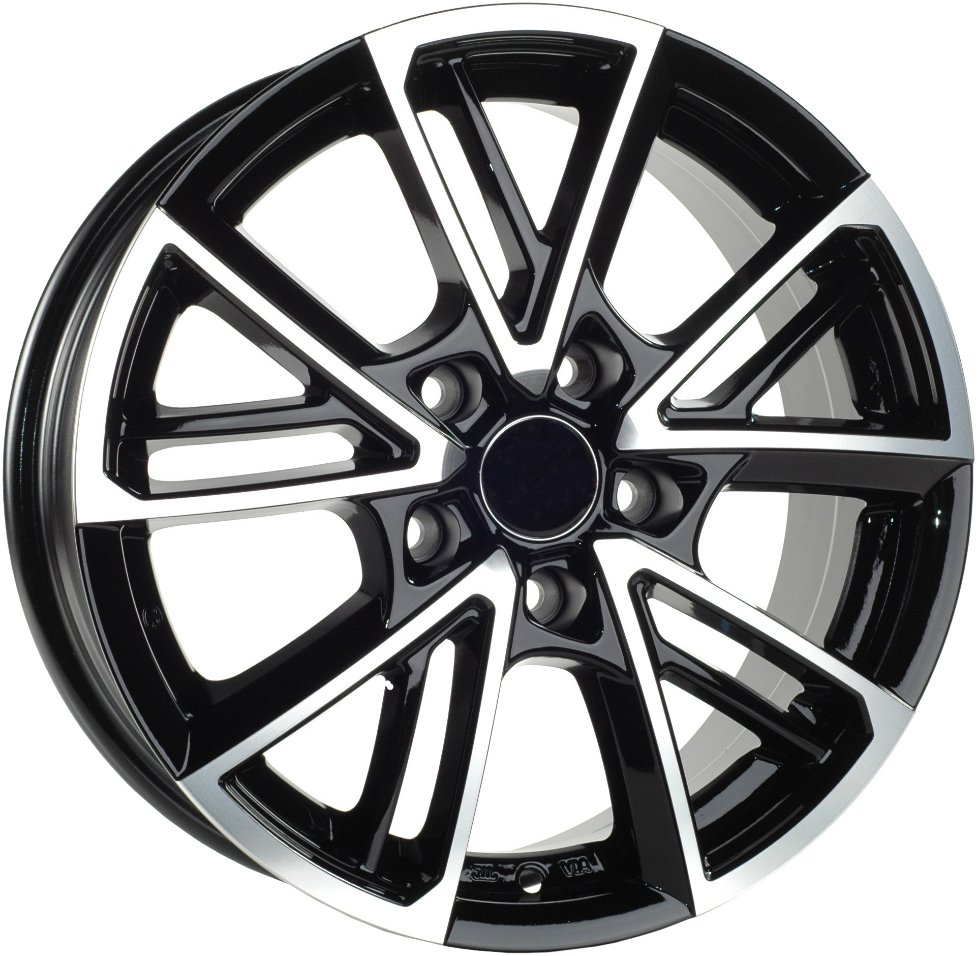 wheelcatalog_91548b6fcd0916b0fe06cc86a88c771f5aa08f1da6dd5636c2f6b0ae353a9b7e Диск YAMATO Mijuno 6.5x17 ET48 5x114.3 d67.1 Черный с полированной лицевой частью — изображение 1