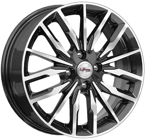 wheelcatalog_9b5a8a00f6455c2da4b72e1226cadcfe6834ab807ffa3590b09f875aab80caf4-8 Диск iFree Миконос 6x16 ET45 4x100 d60.1 Черный с полированной лицевой частью — изображение 1