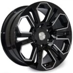 Диск PDW HAZARD 9x20 ET20 6x139.7 d100.1 Черный матовый с полированной лицевой частью