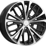 Диск КиК КС873 7.5x17 ET45 5x114.3 d60.1 Черный с полированной лицевой частью