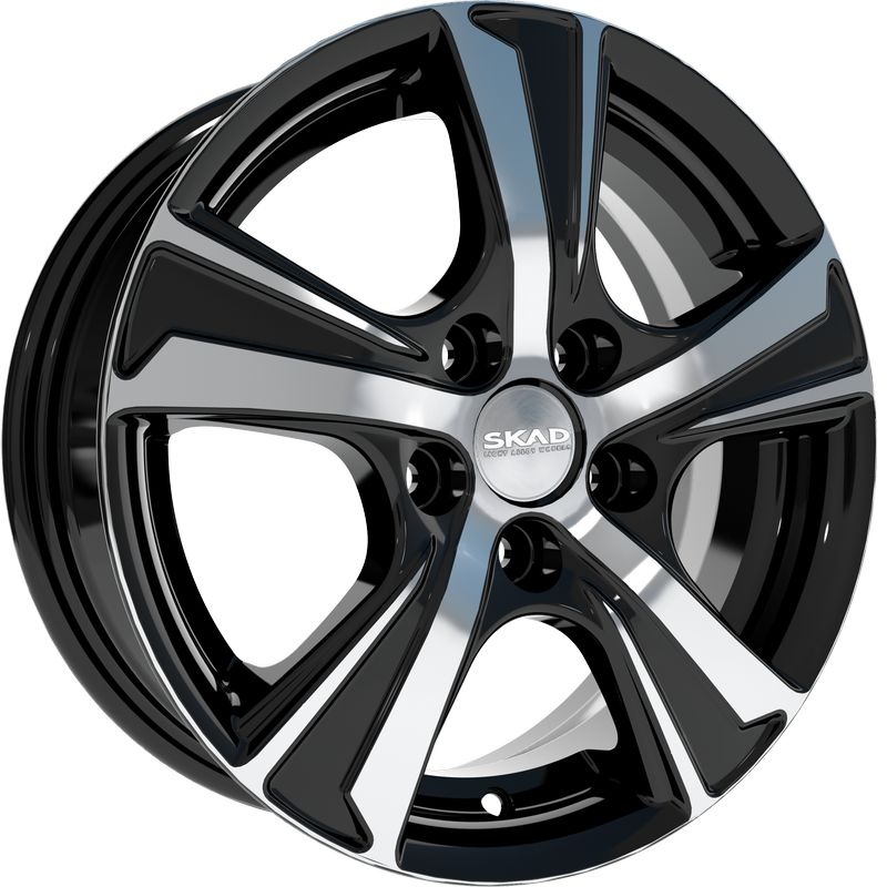 wheelcatalog_ad7468d75f9b71920da812a904937f6ad752fb22ef3868e2251b31c63ab1d28e-8 Диск СКАД Крит 5.5x14 ET39 4x100 d56.6 Черный с полированной лицевой частью — изображение 1