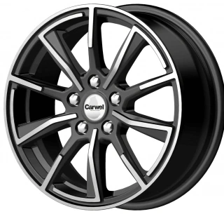 wheelcatalog_aed91c3f12b4de1bd70ab1c66841b556ee7346a08dcebae5f926420ecb204658 Диск Carwel Лабаз 6.5x16 ET43 5x114.3 d67.1 Черный с полированной лицевой частью — изображение 1