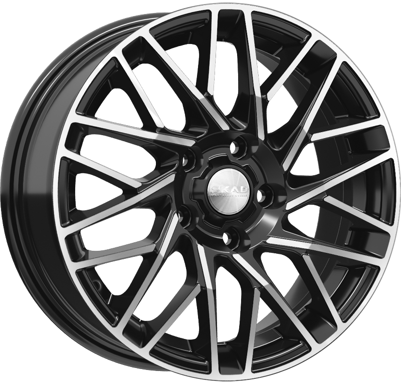 wheelcatalog_c70fd50bf0d8138c1946c5163cfbe7fceb1d8cd97fc4e08ef173e378c744b815-9 Диск СКАД Сиена 6.5x16 ET45 5x114.3 d67.1 Черный с полированной лицевой частью — изображение 1