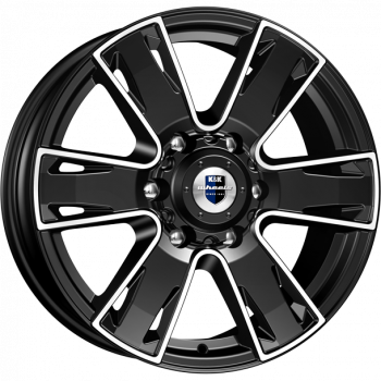 wheelcatalog_cd515cca59c1c9a65bcb4410aadf2eed8aa7f3ae15f4aba3349199725860063f-12 Диск КиК Севенна 7x17 ET40 6x127 d77.9 Черный с полированной лицевой частью — изображение 1
