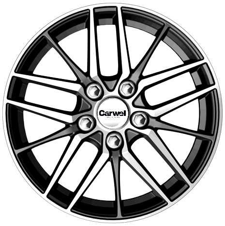 wheelcatalog_d379ffd021c9507beb25ddee1c70837fdb28296fa886c4c752994d79dd97a5ca-4 Диск Carwel Лача 6.5x16 ET38 5x100 d57.1 Черный с полированной лицевой частью — изображение 1