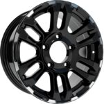 Диск СКАД Тайга 7x16 ET40 5x139.7 d98.5 Черный с полированной лицевой частью