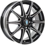 Диск VENTI 1716 7x17 ET40 4x100 d60.1 Черный с полированной лицевой частью