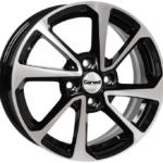 Диск Carwel Ессей 6x15 ET50 4x100 d60.1 Черный с полированной лицевой частью